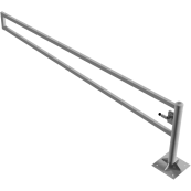 Swiveling gates | to be fixed by plugs, hot-dip galvanized | total width: 3500 mm | with triangular lock